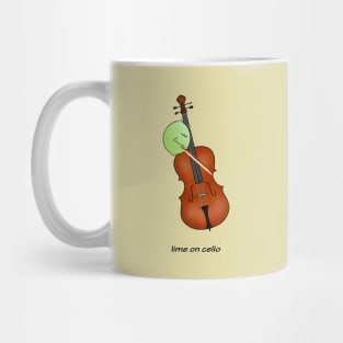 lime on cello Mug